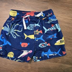 Colorful Ocean Print Kids Shorts